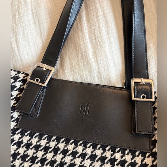 Ralph Lauren Black and White Houndstooth Women's Bag - Picture 2 of 7